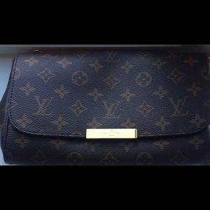 Favorite MM BROWN monogrammed bag w strap